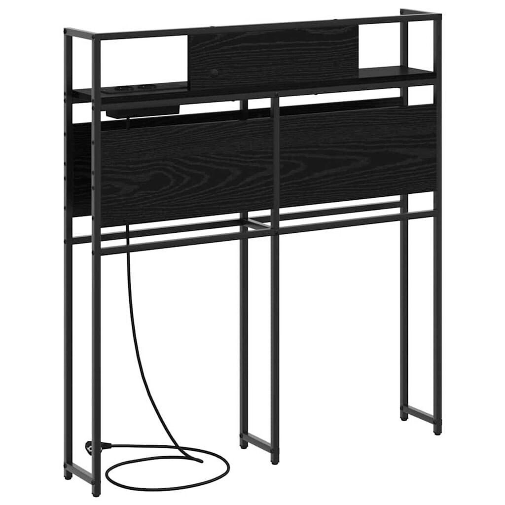 vidaXL Κεφαλάρι Αποθήκης Μαύρη δρυς 75 cm Επεξεργασμένο ξύλο