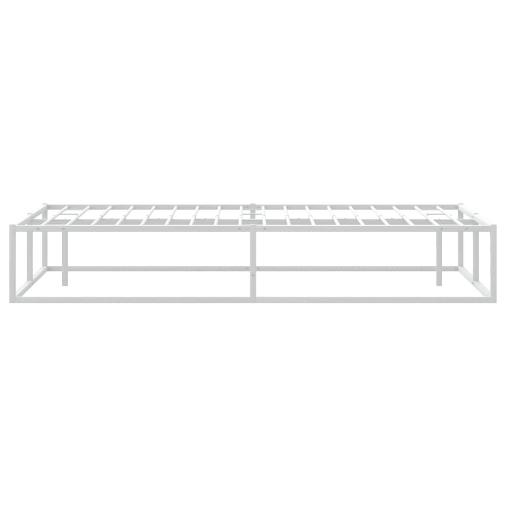 vidaXL Πλαίσιο κρεβατιού χωρίς στρώμα Λευκό 180x200 cm Μεταλλικό