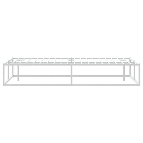 vidaXL Πλαίσιο κρεβατιού χωρίς στρώμα Λευκό 180x200 cm Μεταλλικό