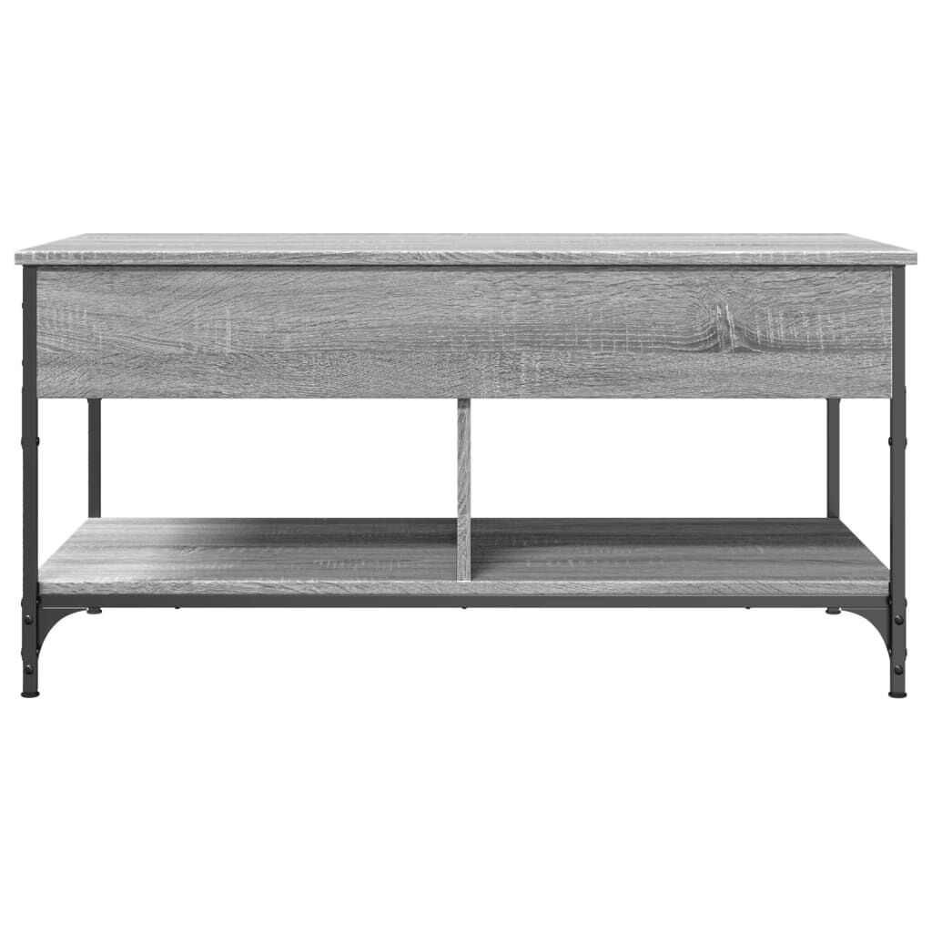 vidaXL Τραπεζάκι Σαλονιού Γκρι Sonoma 100x50x50 εκ. Επεξ. Ξύλο/Μέταλλο