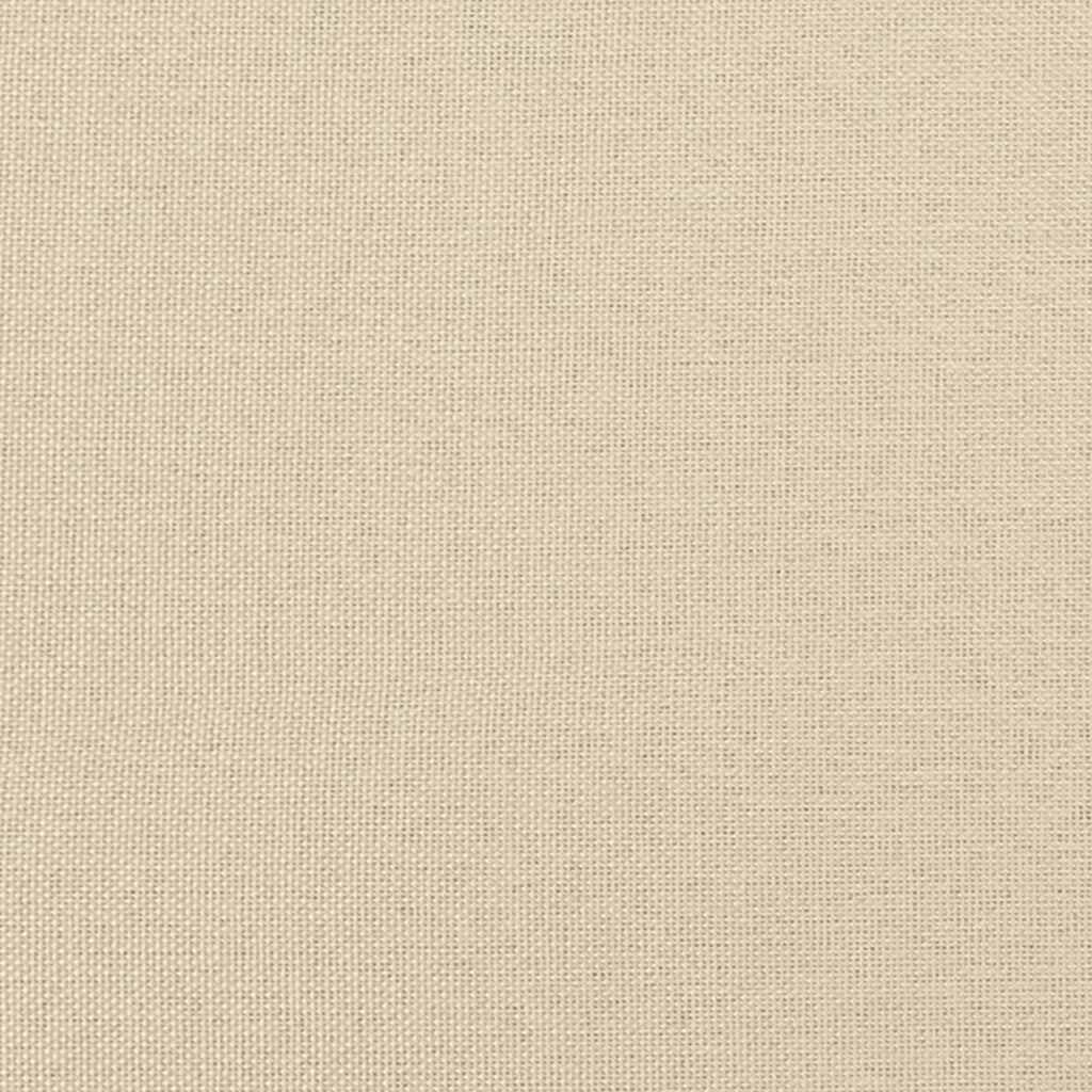 vidaXL Οθωμανικό κρεβάτι με στρώμα Cream 90x200cm ύφασμα