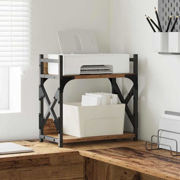 vidaXL Σταντ Εκτυπωτή Παλιό Ξύλο 40 x 20 x 40 εκ Επεξεργασμένο ξύλο