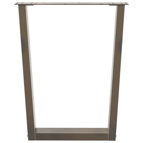 vidaXL Πόδια Τραπεζαρίας Σχήματος V 2 τεμ. από Φυσικό Ατσάλι 60x(72-73,3) εκ. Ατσάλι