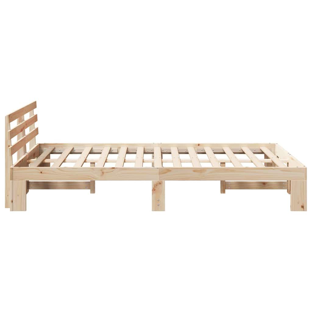 vidaXL Σκελετός Κρεβατιού Καφέ 120 x 200 cm Μασίφ ξύλο πεύκου