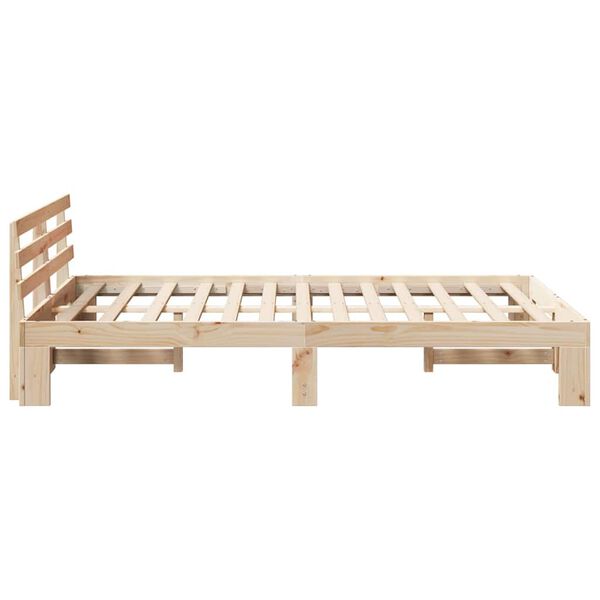 vidaXL Σκελετός Κρεβατιού Καφέ 120 x 200 cm Μασίφ ξύλο πεύκου