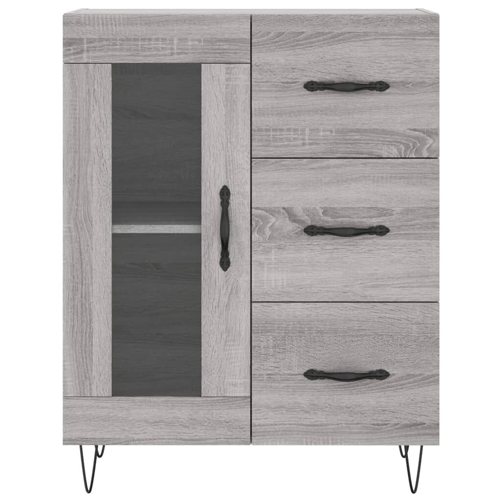 vidaXL Ντουλάπι Γκρι Sonoma 69,5 x 34 x 180 εκ. Επεξεργασμένο Ξύλο