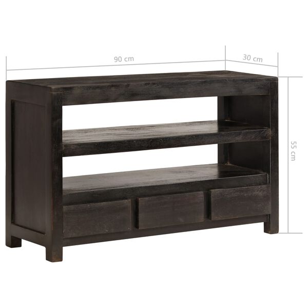 vidaXL Έπιπλο Τηλεόρασης Σκούρο Καφέ 90x30x55 εκ. Μασίφ Ξύλο Ακακίας