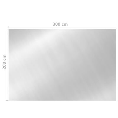 vidaXL Κάλυμμα Πισίνας Ασημί 300 x 200 εκ. από Πολυαιθυλένιο