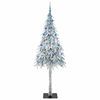 vidaXL Χριστουγεννιάτικο Δέντρο με 300 LED Λευκό 210 cm ΠΕ και Ατσάλι