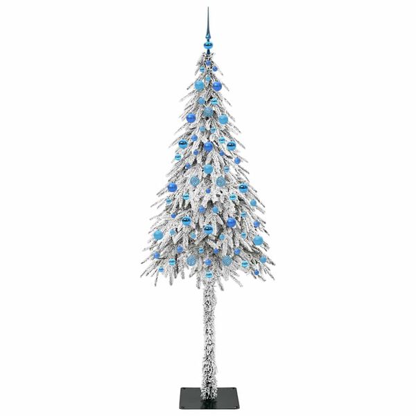 vidaXL Χριστουγεννιάτικο Δέντρο με 300 LED Λευκό 210 cm ΠΕ και Ατσάλι