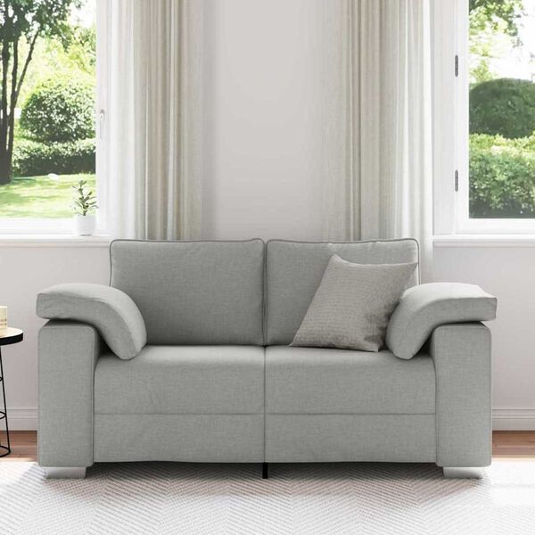 vidaXL Καναπές με μαξιλάρι Σκούρο γκρι 160 x 77 x 82 εκ ύφασμα