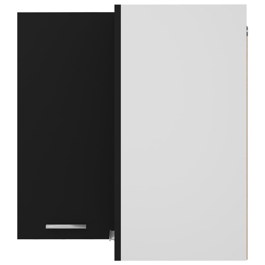 vidaXL Ντουλάπι Γωνία Κρεμαστό Lyon Μαύρο 57 x 57 x 60εκ. από