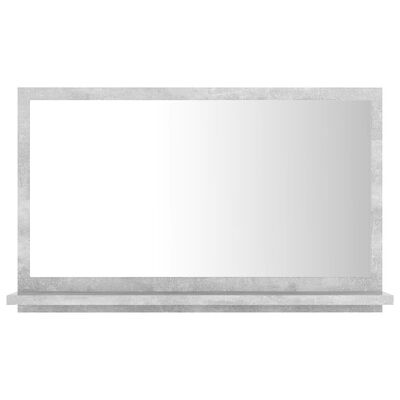 vidaXL Καθρέφτης Μπάνιου Γκρι Σκυροδέματος 60x10,5x37 εκ. Μοριοσανίδα