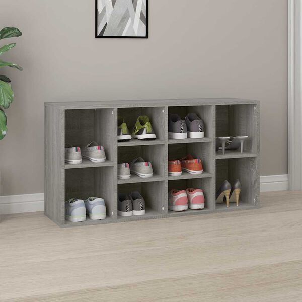 vidaXL Παπουτσοθήκη Γκρι Sonoma 103x30x55 εκ. από Επεξεργασμένο Ξύλο
