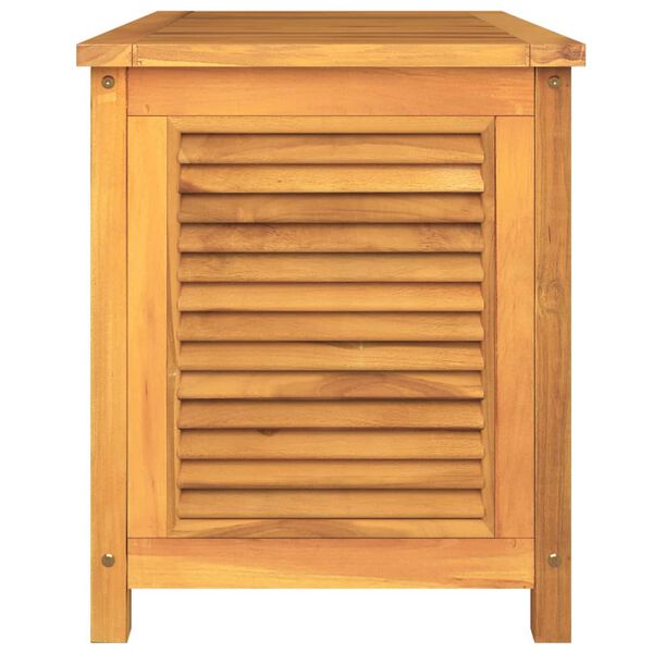 vidaXL Μπαούλο Αποθήκευσης Κήπου με Τσάντα 90x50x58 εκ Μασίφ Ξύλο Teak
