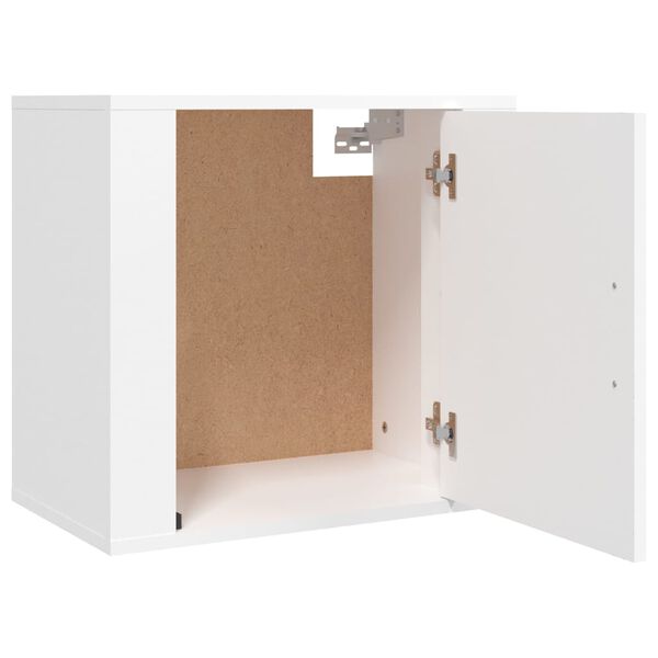 vidaXL Κομοδίνα Επιτοίχια 2 τεμ. Λευκά 50 x 30 x 47 εκ.