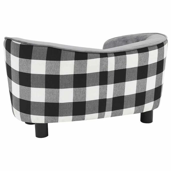 vidaXL Καναπές - Κρεβάτι Σκύλου Γκρι 68 x 38 x 38 εκ. Βελουτέ
