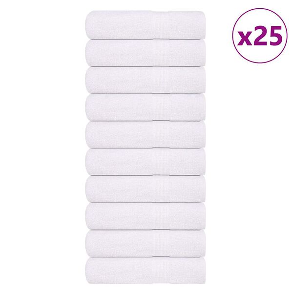 vidaXL Πετσέτες ντους 25 τεμάχια Λευκό 70x140 εκ. 360 γρ/μ² 100% Βαμβ.