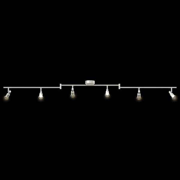 vidaXL Σποτ οροφής Βουρτσισμένο Νίκελ 176.5 x 9.5 x 14 εκ Ατσάλι