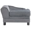 vidaXL Καναπές - Κρεβάτι Σκύλου Γκρι 57 x 34 x 36 εκ. Βελουτέ