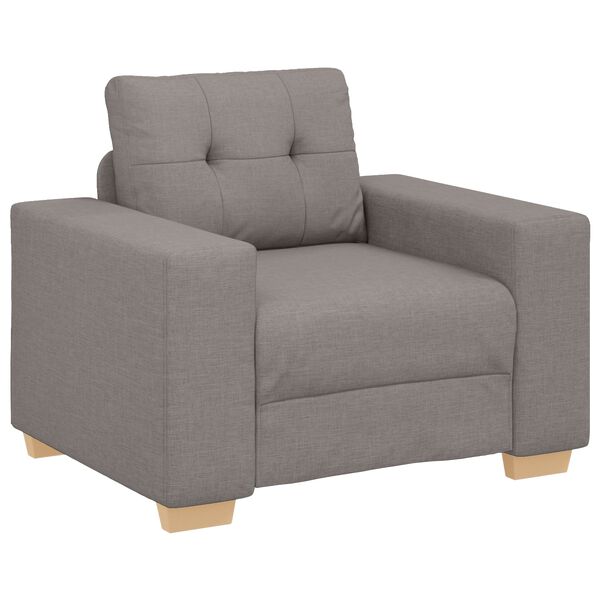 vidaXL Σετ Καναπέ με μαξιλάρι με μαξιλάρι 3 pcs Taupe ύφασμα