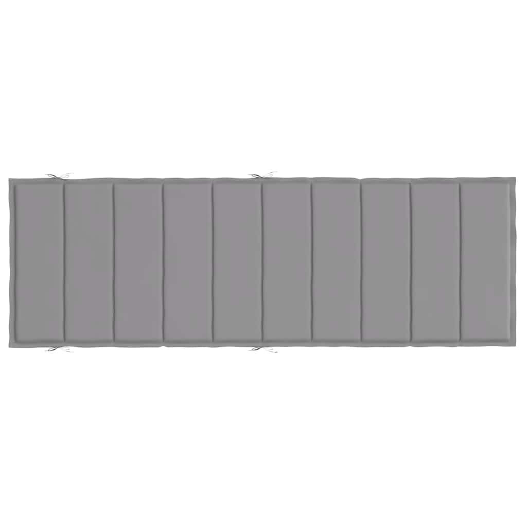 vidaXL Μαξιλάρι Ξαπλώστρας Γκρι 186x58x4 εκ. από Ύφασμα Oxford