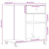 vidaXL Βάση Εκτυπωτή με Ρόδες Γκρι Σκυρ. 60x40x68,5 εκ.