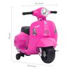 vidaXL Παιχνίδι Ηλεκτρικό Μοτοσικλέτα Vespa GTS300 Ροζ