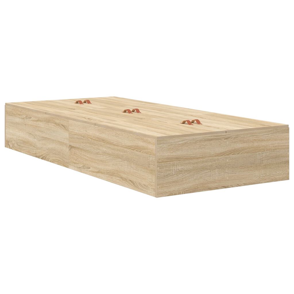 vidaXL Κρεβάτι αποθήκευσης με πλαίσιο Sonoma Oak 80x200 εκ