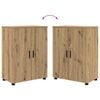 vidaXL Ντουλάπι Μπάνιου με ράφι με πόρτα artisan δρυς 60 x 35 x 80 εκ