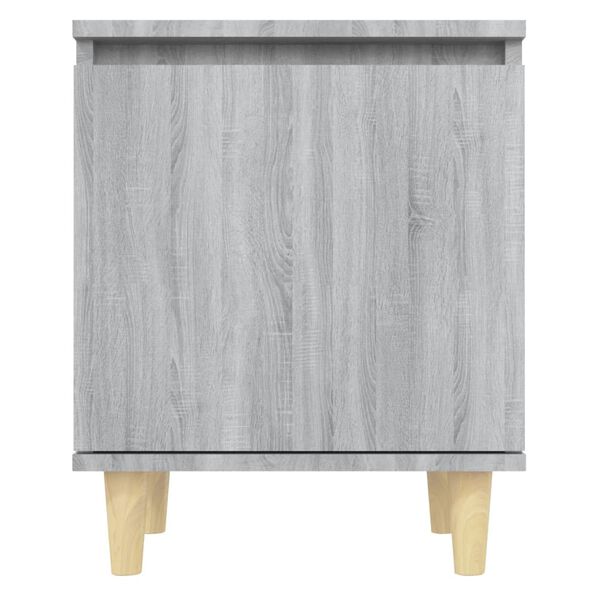 vidaXL Κομοδίνο Γκρι Sonoma 40 x 30 x 50 εκ. με Μασίφ Ξύλινα Πόδια