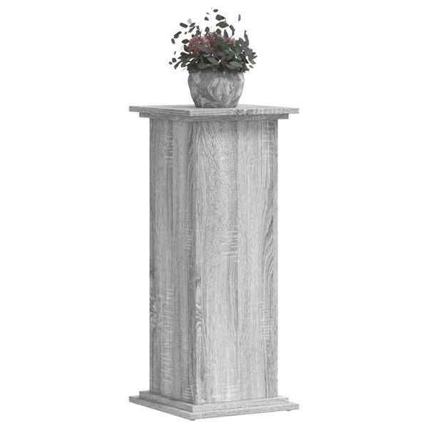 vidaXL Βάσεις Φυτών Γκρι Sonoma 33x33x80 εκ. Επεξεργασμένο Ξύλο