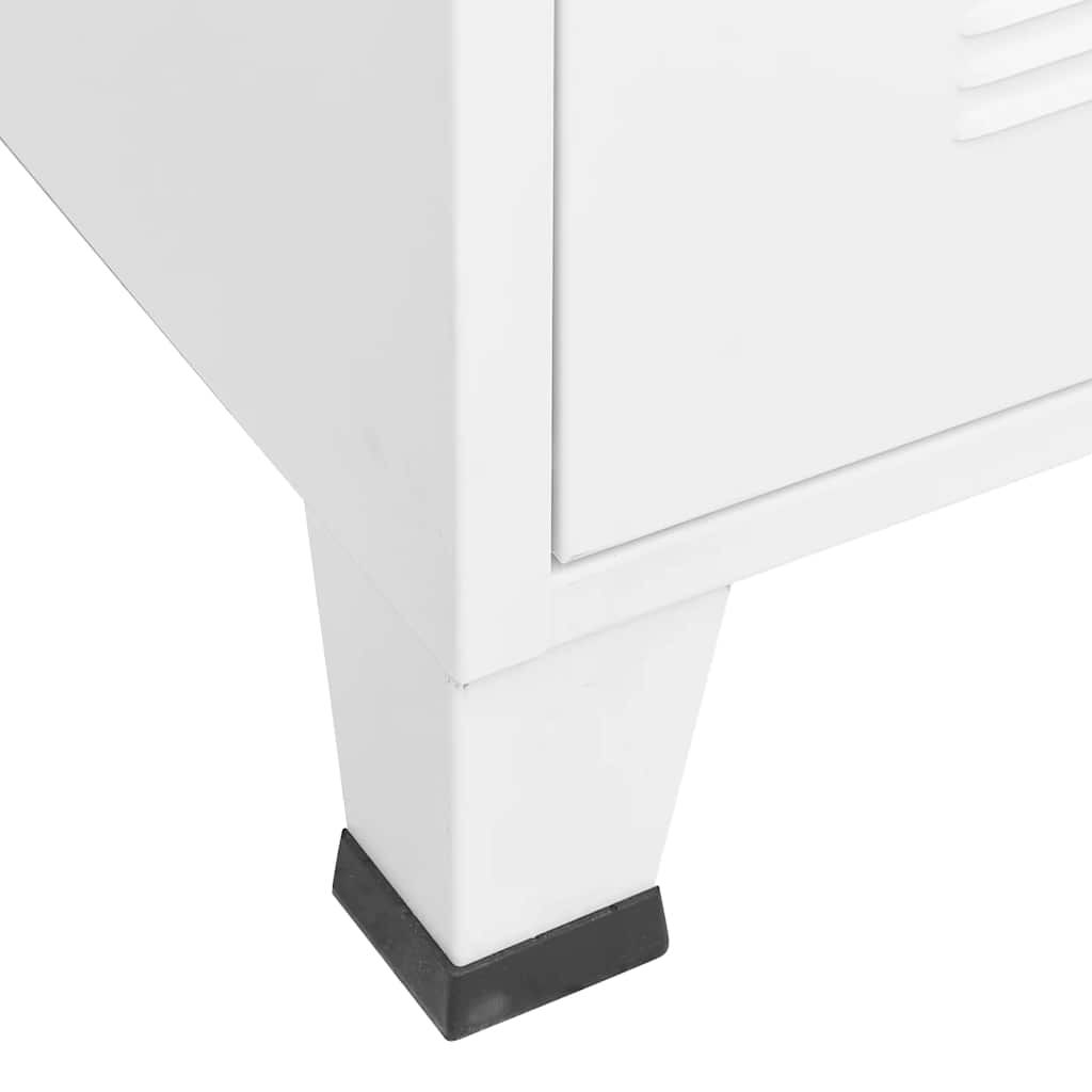 vidaXL Αρχειοθήκη Βιομηχανικού Στιλ Λευκή 75 x 40 x 115 εκ. Ατσάλινη