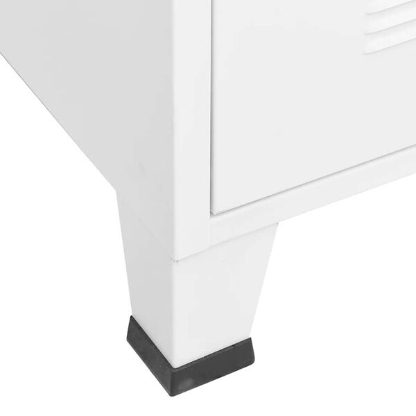 vidaXL Αρχειοθήκη Βιομηχανικού Στιλ Λευκή 75 x 40 x 115 εκ. Ατσάλινη