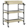 vidaXL Τρόλεϊ Κουζίνας Sonoma Δρυς 81,5x41x92,5 εκ. Επεξεργασμένο Ξύλο