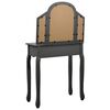 vidaXL Μπουντουάρ με Σκαμπό Γκρι 65x36x128 εκ. Ξύλο Παυλώνιας / MDF