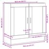vidaXL Βιβλιοθήκη Μαύρη Οξυά 82,5 x 30,5 x 80 cm Επεξεργασμένο ξύλο