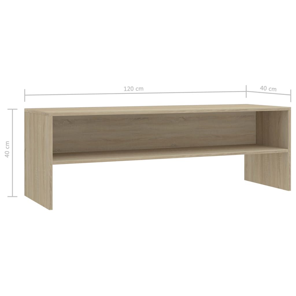 vidaXL Έπιπλο Τηλεόρασης Sonoma Δρυς 120x40x40 εκ. από Επεξ. Ξύλο