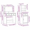 vidaXL Τραπέζι περιποίησης με συρτάρι 2 pcs Μαύρο 78.5 x 41 x 135 εκ