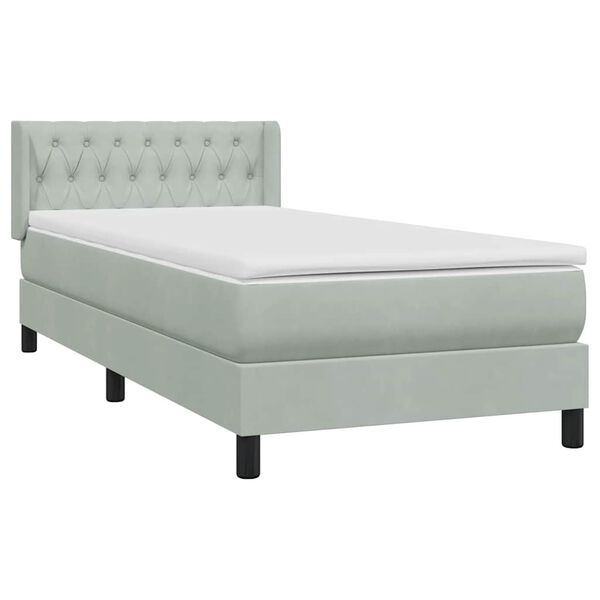 vidaXL Box Spring &kappa;&rho;&epsilon;&beta;ά&tau;&iota; &mu;&epsilon; &sigma;&tau;&rho;ώ&mu;&alpha; &alpha;&nu;&omicron;&iota;&chi;&tau;ό &gamma;&kappa;&rho;&iota; 90x220 &epsilon;&kappa;. &Beta;&epsilon;&lambda;&omicron;ύ&delta;&iota;&nu;&omicron;