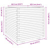 vidaXL Ζαρντινιέρα Κήπου 70x70x72,5 εκ. από Εμποτισμένο Ξύλο Πεύκου