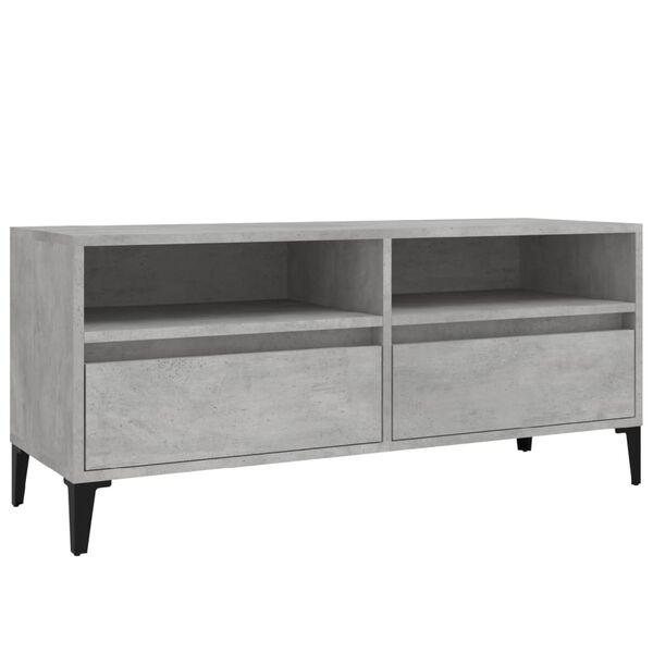 vidaXL Έπιπλο Τηλεόρασης Γκρι Σκυρ. 100 x 34,5 x 44,5 εκ. Επεξ. Ξύλο