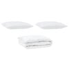 vidaXL Παπλωμα με Μαξιλάρια Argyle 3 pcs Λευκό 200 x 200 cm Μικροΐνες