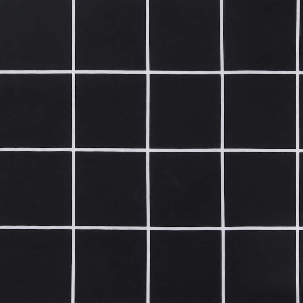 vidaXL Μαξιλάρι Πάγκου Κήπου Μαύρο Καρό 120x50x4 εκ. Ύφασμα Oxford