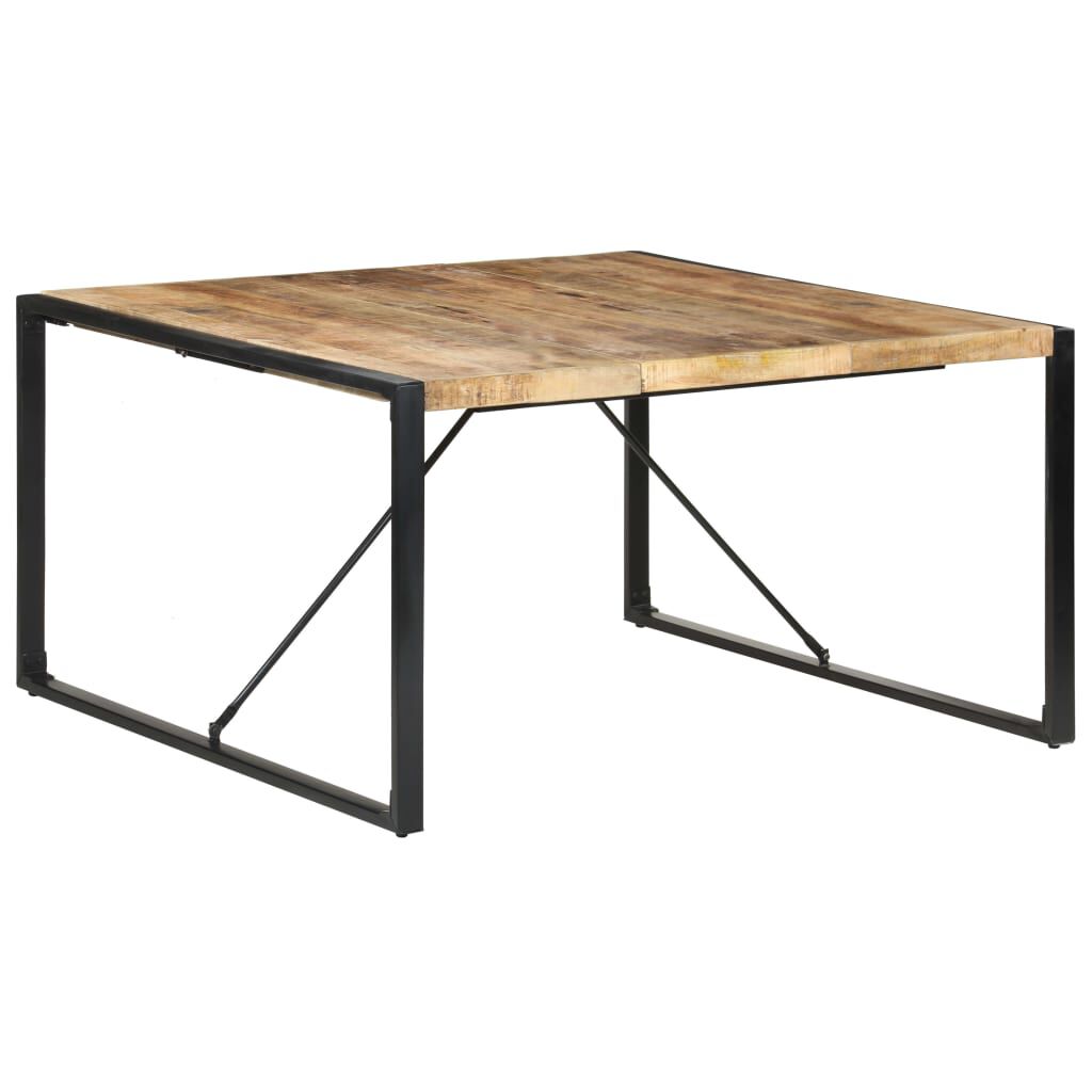 vidaXL Τραπεζαρία 140 x 140 x 75 εκ. από Ακατέργαστο Ξύλο Μάνγκο