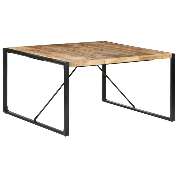 vidaXL Τραπεζαρία 140 x 140 x 75 εκ. από Ακατέργαστο Ξύλο Μάνγκο