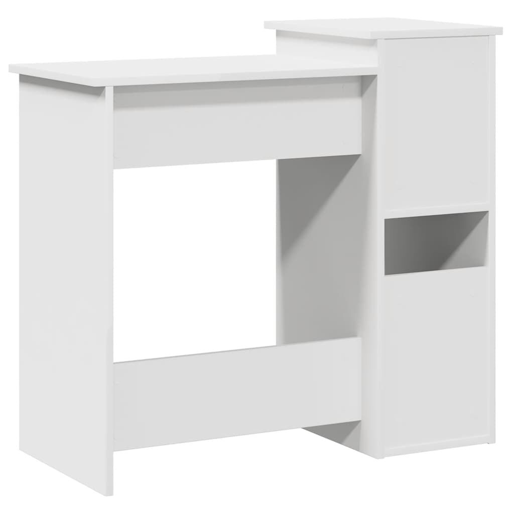 Γραφείο vidaXL με ράφια Λευκό 84x40x78 cm Κατασκευασμένο ξύλο
