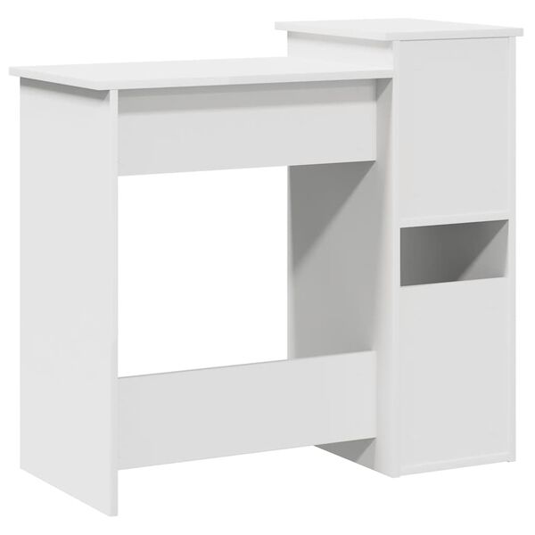 Γραφείο vidaXL με ράφια Λευκό 84x40x78 cm Κατασκευασμένο ξύλο
