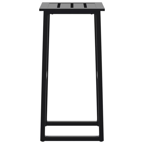 vidaXL Σκαμπό Μπαρ 4Τεμ. Μαύρα 38x38x80 εκ. Ατσάλι με Ηλ. Βαφή Πούδρας