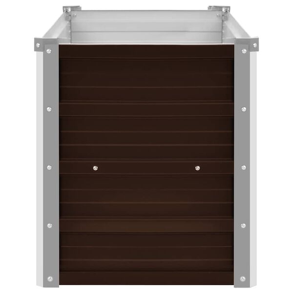 vidaXL Ζαρντινιέρα Υπερυψωμένη Καφέ 160x40x45 εκ. Γαλβανισμ. Χάλυβας
